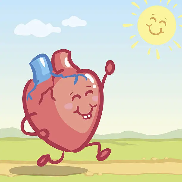 Vector illustration of Jogging Heart