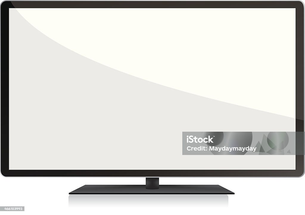 Téléviseur LCD avec écran vide - clipart vectoriel de Arts Culture et Spectacles libre de droits
