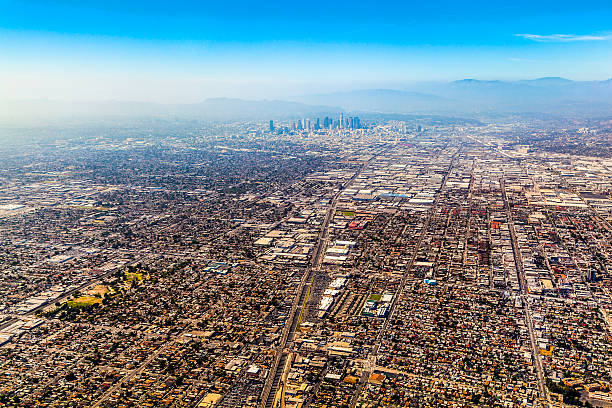 aerial of Los Angeles aerial of Los Angeles los angeles aerial stock pictures, royalty-free photos & images