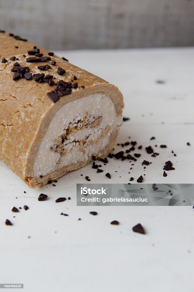 Swiss roll Swiss roll on a table Baked Stock Photo