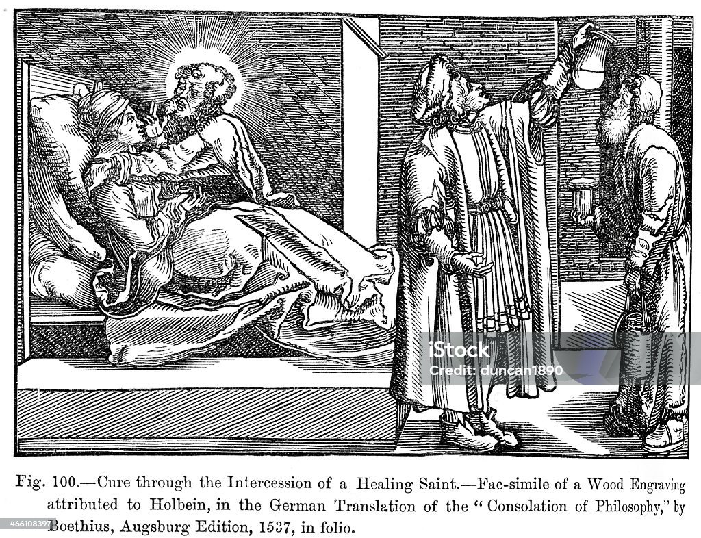 Guérison médiévale - Illustration de Santé et médecine libre de droits