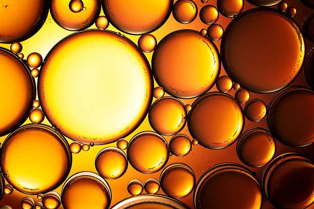 istock Oil & Water - Abstract Background Red Macro 466108955