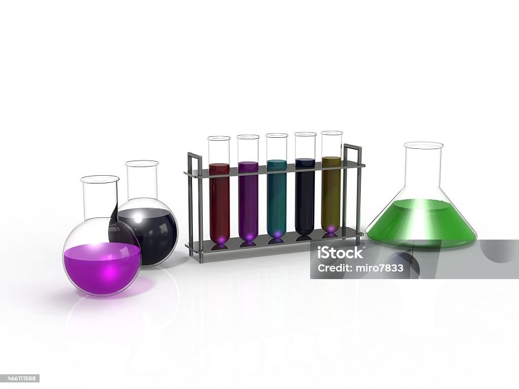 laboratory glassware equipment ready for an experiment 2015 Stock Photo