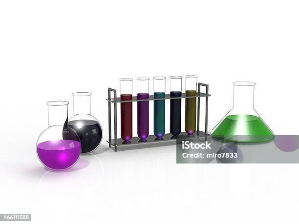 Laboratory Glassware Equipment Ready For An Experiment Stock Photo - Download Image Now