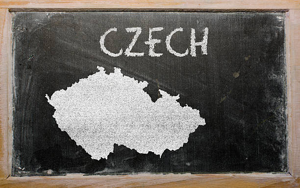 istock outline map of czech on blackboard 466112118