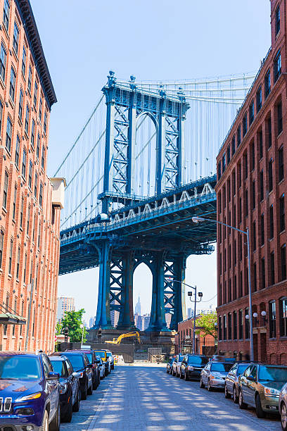 istock Manhattan Bridge at Brooklyn street New York US 466112146