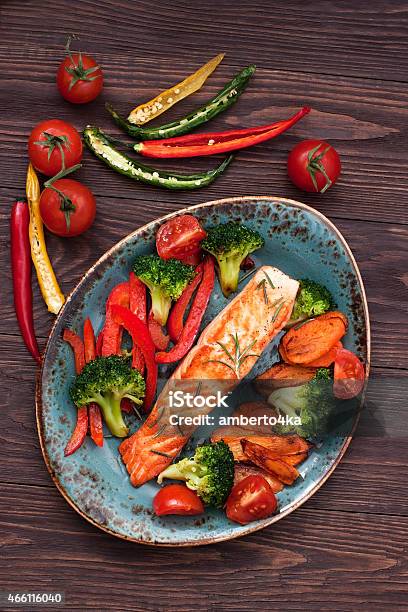 Salmon Fish Steak Stock Photo - Download Image Now - 2015, Backgrounds, Boiling