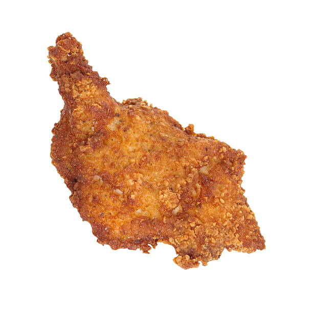 istock Delicious fried chicken isolated on white background 466116324