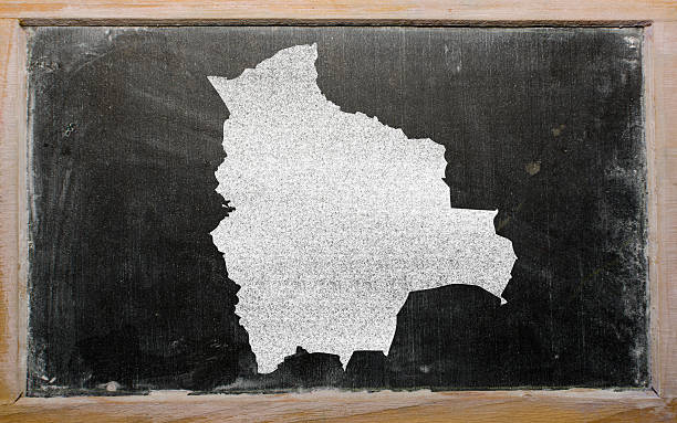 istock outline map of bolivia on blackboard 466116426