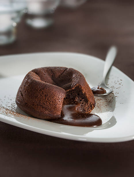 istock Chocolate fondant lava cake 466116586