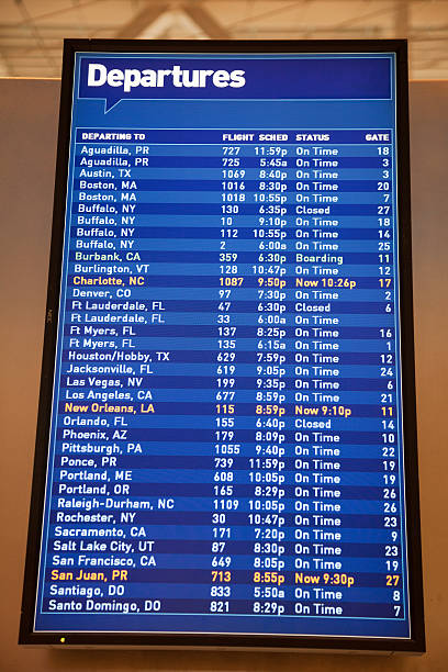 istock Departure board at the airport 466118016