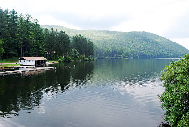istock Lake with boat house 466119987