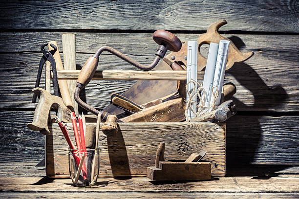 istock Vintage place of carpenters work 466120784