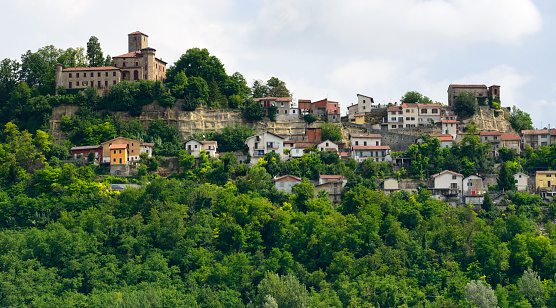 Trisobbio (Alessandria, Piedmont, Italy), panoramic view of the old town in Monferrato