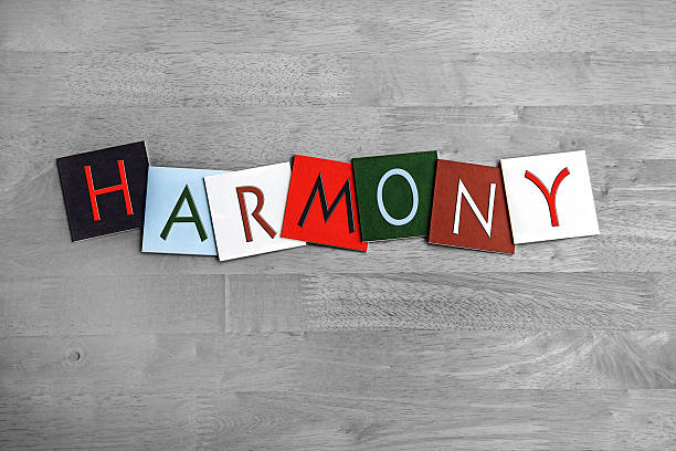Harmony, for music, singing, choir and bands, in melodious colors.