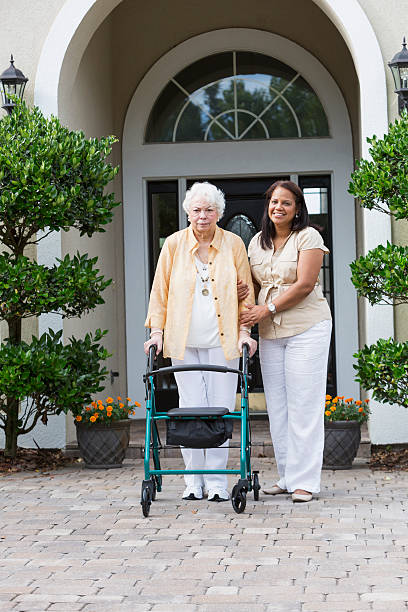 istock Senior woman with caregiver 466124715