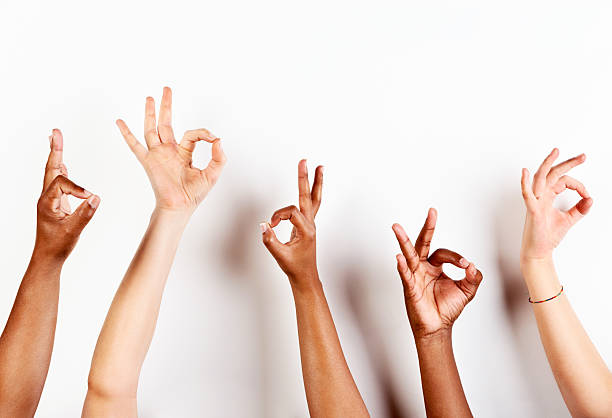 istock Perfect! Five mixed hands giving OK hand signal 466124741