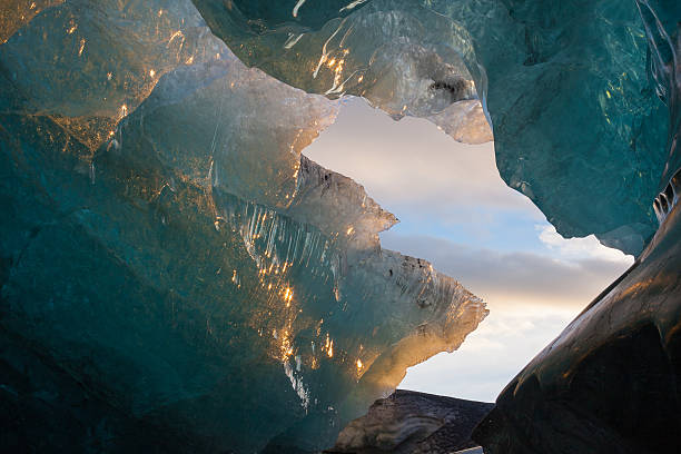 istock Glacial Cave in Iceland - Close-up 466125258