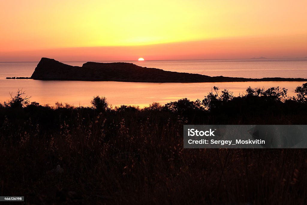 Sunrise over Mediterranean sea on island of Crete Greece Sunrise over Mediterranean sea on island of Crete, Greece 2015 Stock Photo