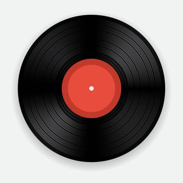 istock Computer animated picture of an old vinyl record 466127495