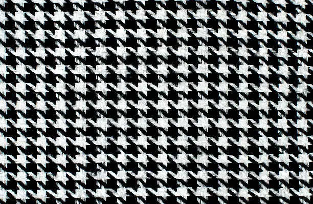 Photo of Black and white houndstooth pattern.
