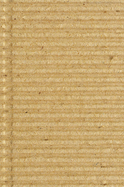 istock Corrugated cardboard goffer paper texture, bright rough old recycled background 466130630