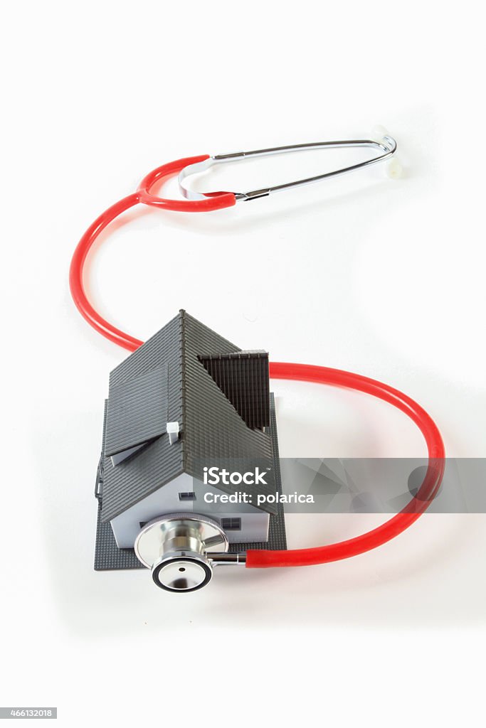 Healthy house series House near a stethoscopeHouse near a stethoscope House Stock Photo