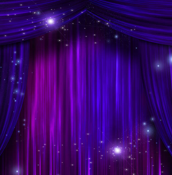 ilustrações de stock, clip art, desenhos animados e ícones de cortinas com brilho - theatrical performance stage theater broadway curtain