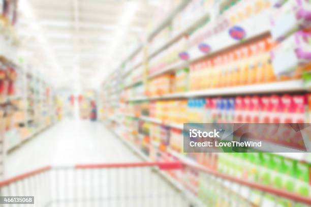 Supermarket Blur Background Miscellaneous Product Shelf Stock Photo - Download Image Now