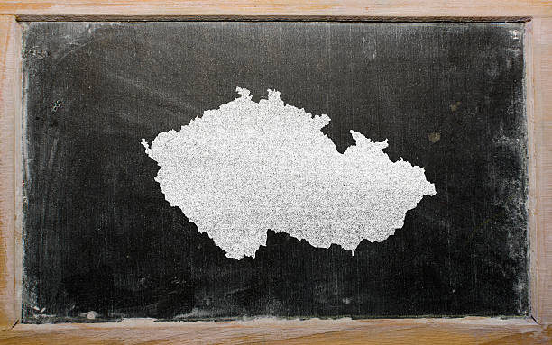 istock outline map of czech on blackboard 466135304