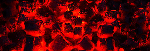 Very hot embers Very hot embers for barbecue or heating Furnace stock pictures, royalty-free photos & images