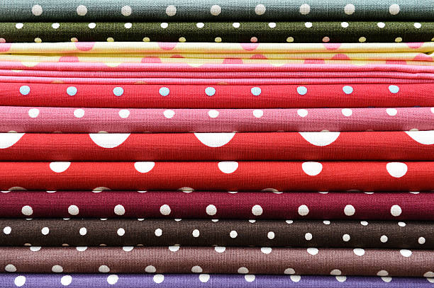 istock Colorful polka dot fabric for background 466137116