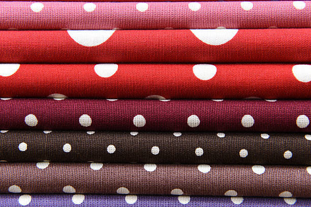 istock Colorful polka dot fabric for background 466137118