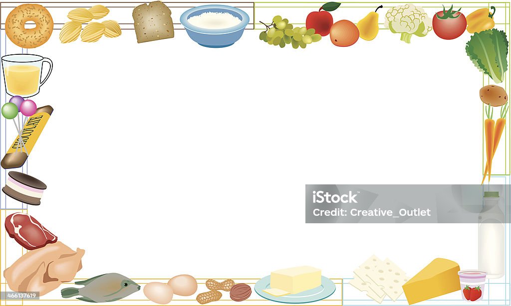 Nutritional Frame Nutrition Frame C Stock Illustration - Download Image Now - Food ...