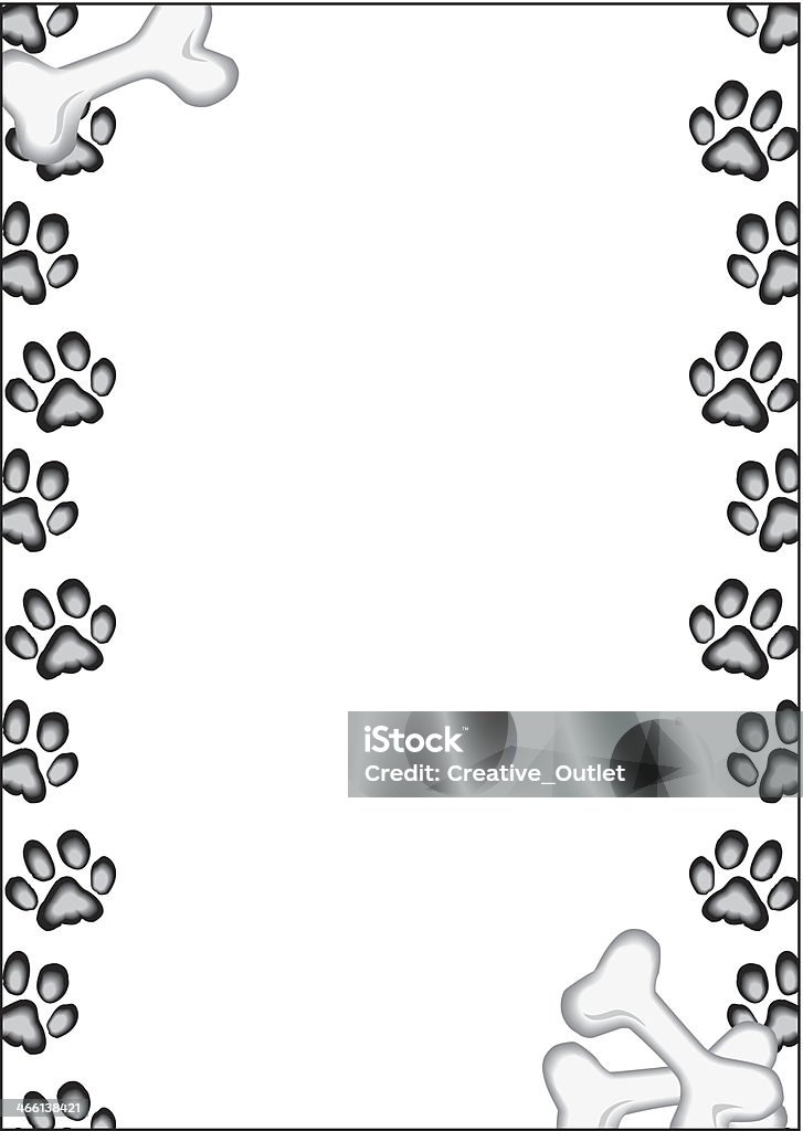 Pawprints ossa Frame - arte vettoriale royalty-free di Orma di zampa animale