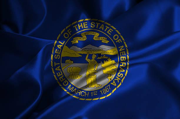 Nebraska flag stock photo