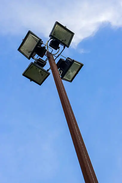 Photo of spot light pole of the sport field