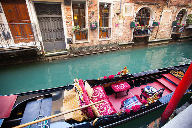 istock Gondola in a canal in Venice - Italy 466146044