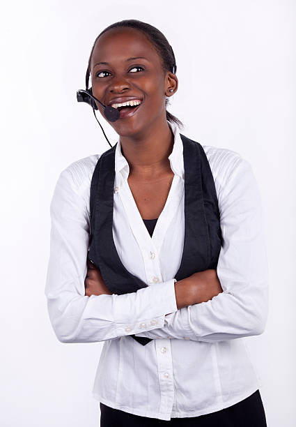 Telesales Representative or Secretary stock photo