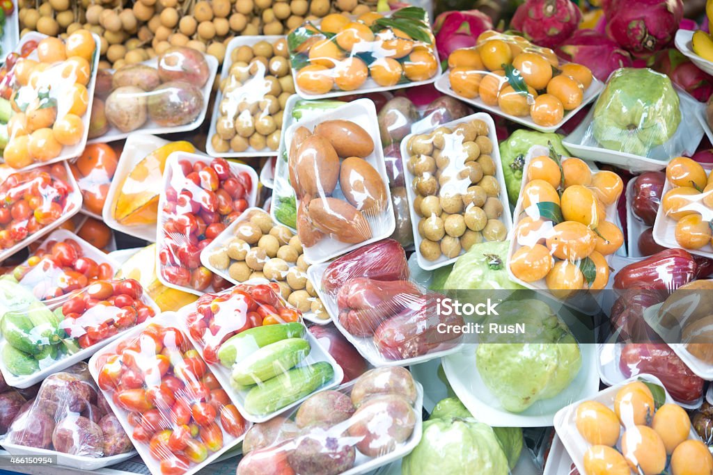 果物と野菜 - プラスチックのロイヤリティフリーストックフォト