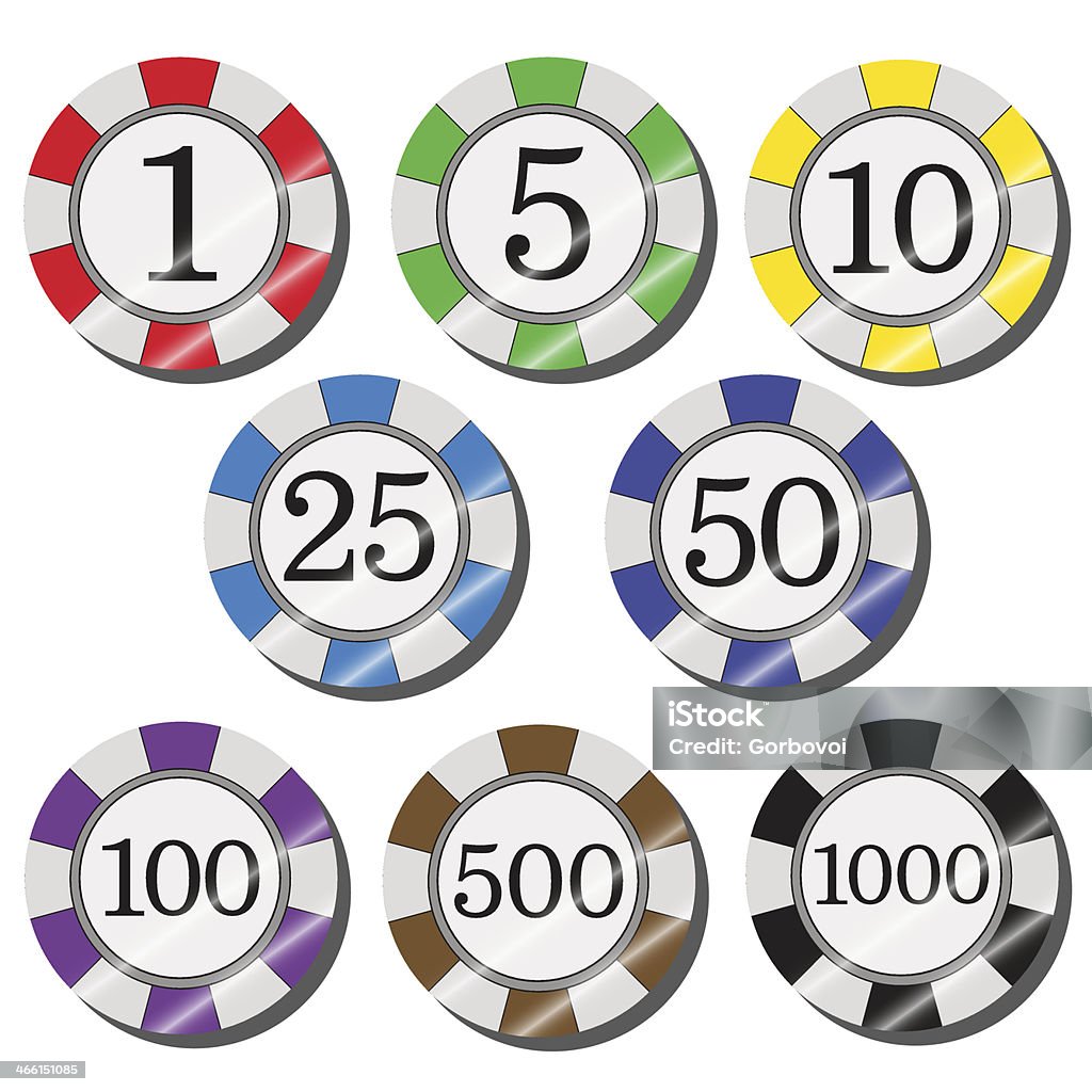 casino chips Casino chips on a white background. Gradient mash Abstract stock vector
