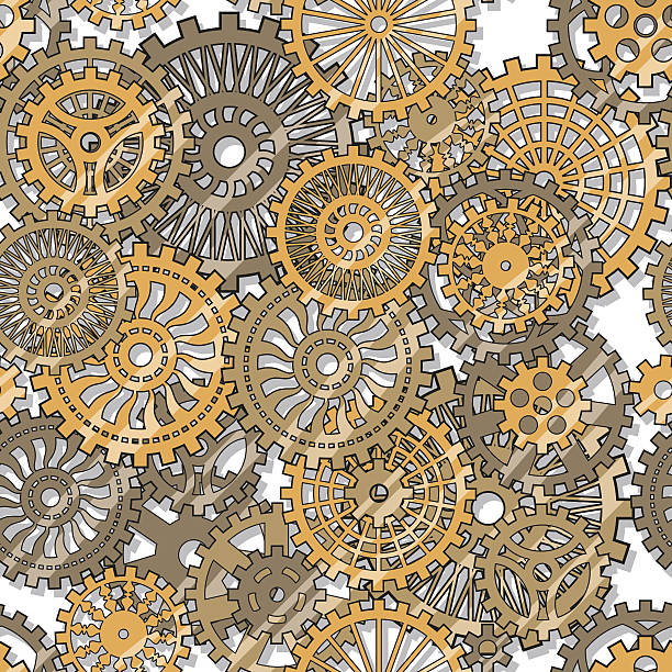 gear wheels Seamless texture gear wheels Illuctration clip art dag stock illustrations