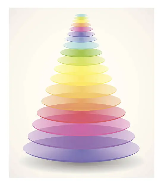 Vector illustration of Abstract creative pyramid