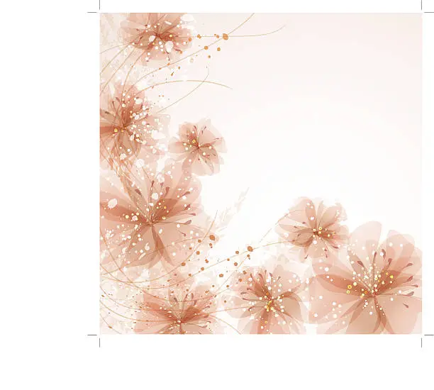 Vector illustration of Background with flowers