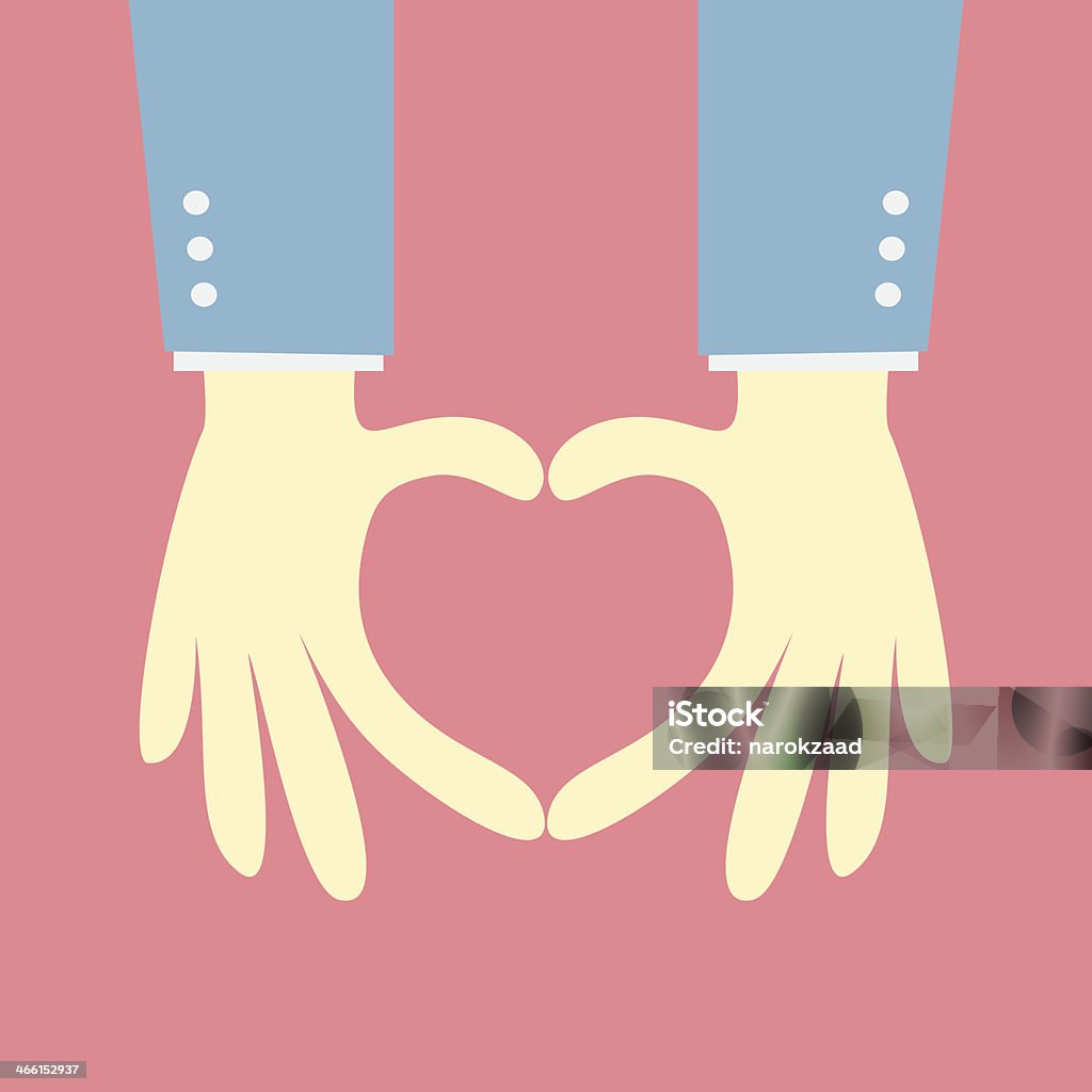 hand love hand showing heart shape Adult stock vector