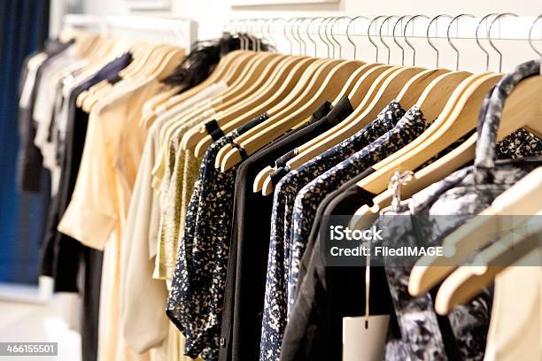 Clothes On A Rack Stock Photo - Download Image Now - Business, Casual Clothing, Closet