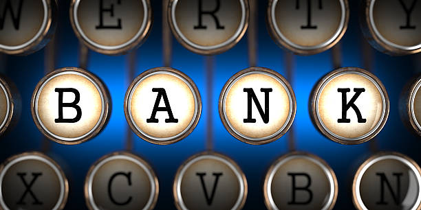 istock Bank on Old Typewriter's Keys. 466155583