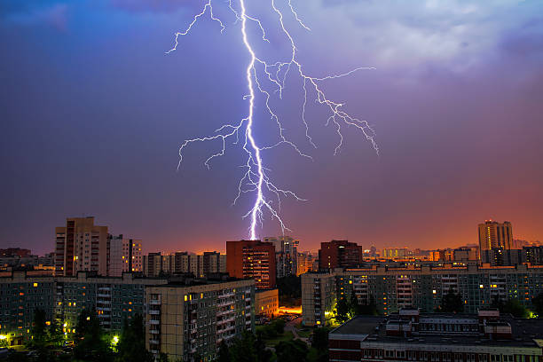 istock Thunderstorm in the city 466159144
