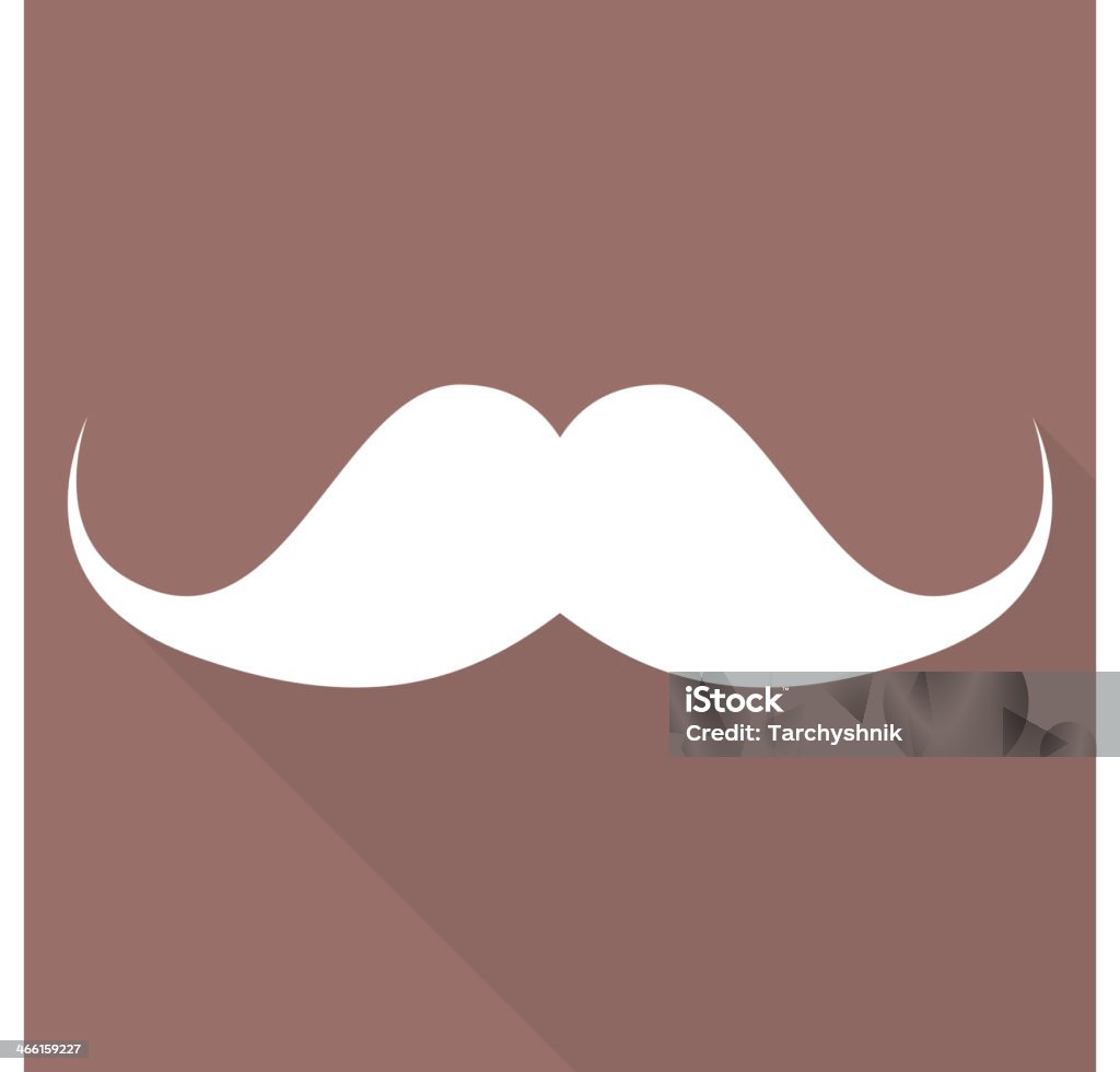Hipster moustaches ícone - Vetor de 1960-1969 royalty-free