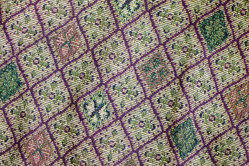 Thailand style rug surface close up vintage fabric is made of hand-woven cotton fabric More of this motif.